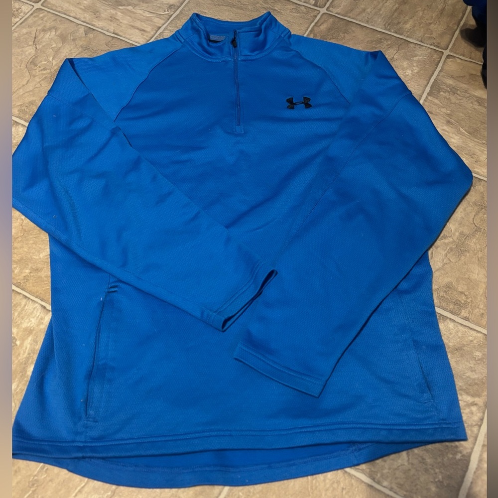 Under Armour Blue Performance Jacket with Mock Neck